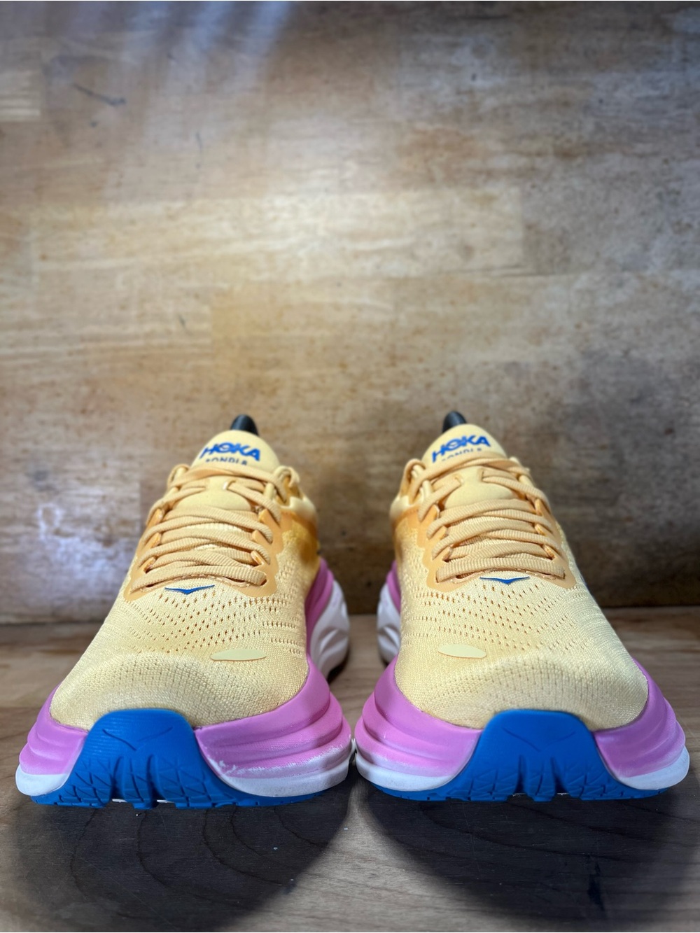 Hoka One One Bondi 8 Womens Size 7.5 Running Shoes Sneakers Impala Cyclamen - Picture 2 of 12